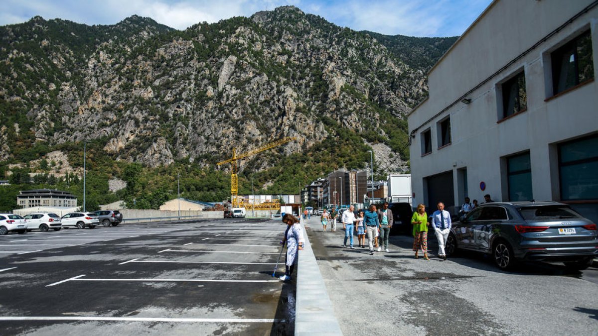 L'aparcament dissuasiu del Parc Fluvial.