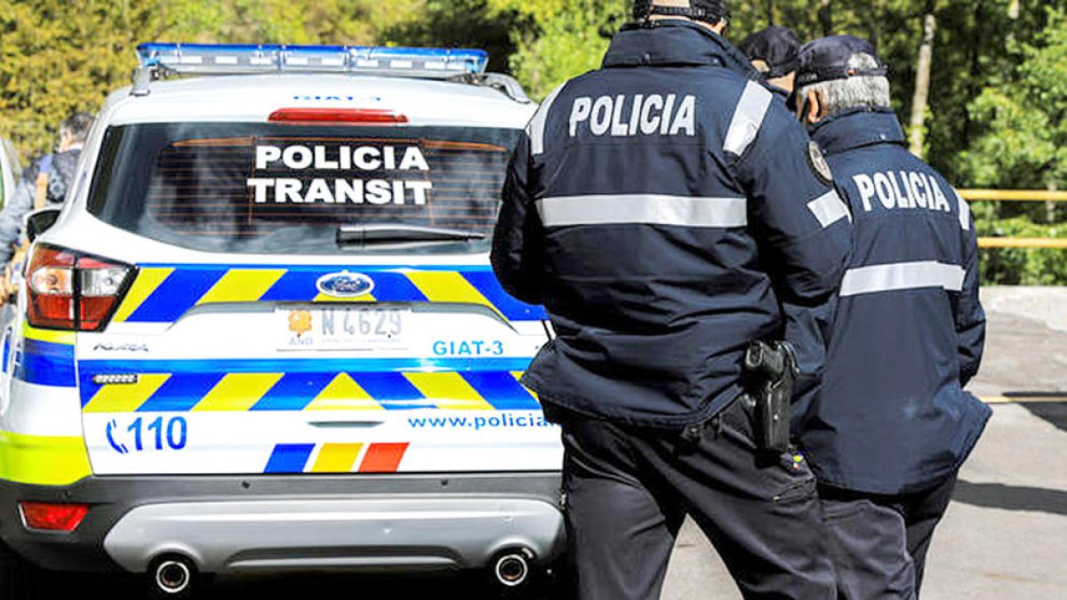 Un control de trànsit de la policia.