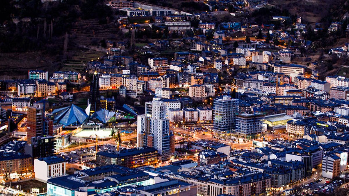 Visió aèria Escaldes-Engordany.