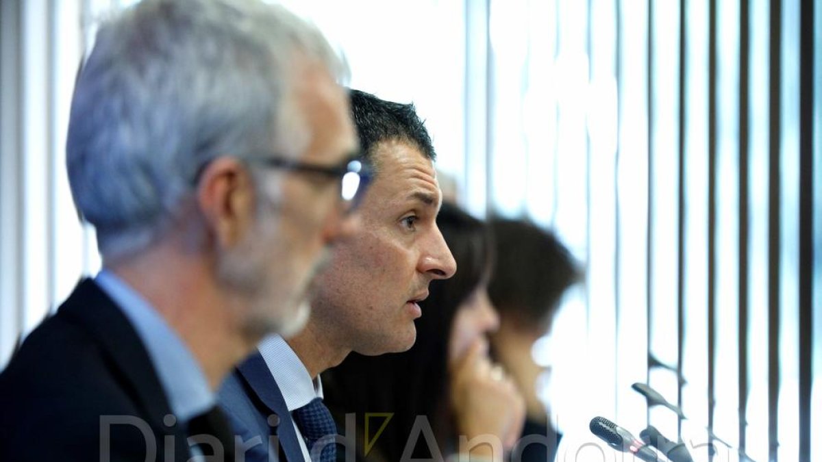 Jordi Gallardo en la compareixença al Consell General