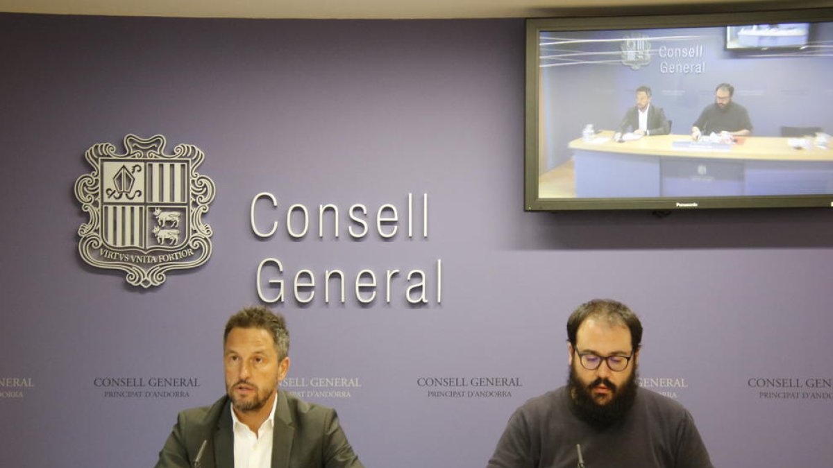 Roda de premsa de presentació de les esmenes de la llei de mesures per a l'habitatge pere lopez ps