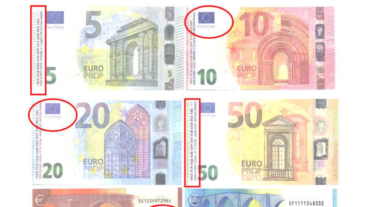 Els bitllets falsos “de fantasia”.