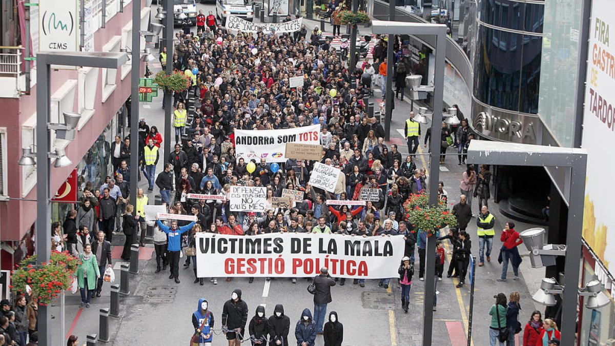La manifestació convocada per AD800 el 21 d'octubre del 2012.