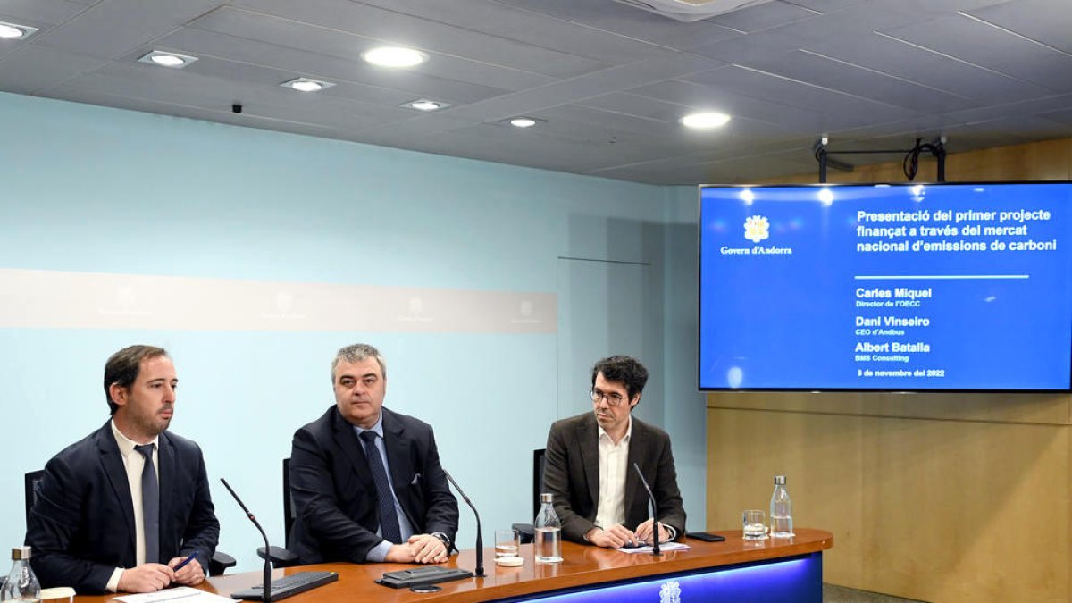 La roda de premsa d'ahir a Govern.