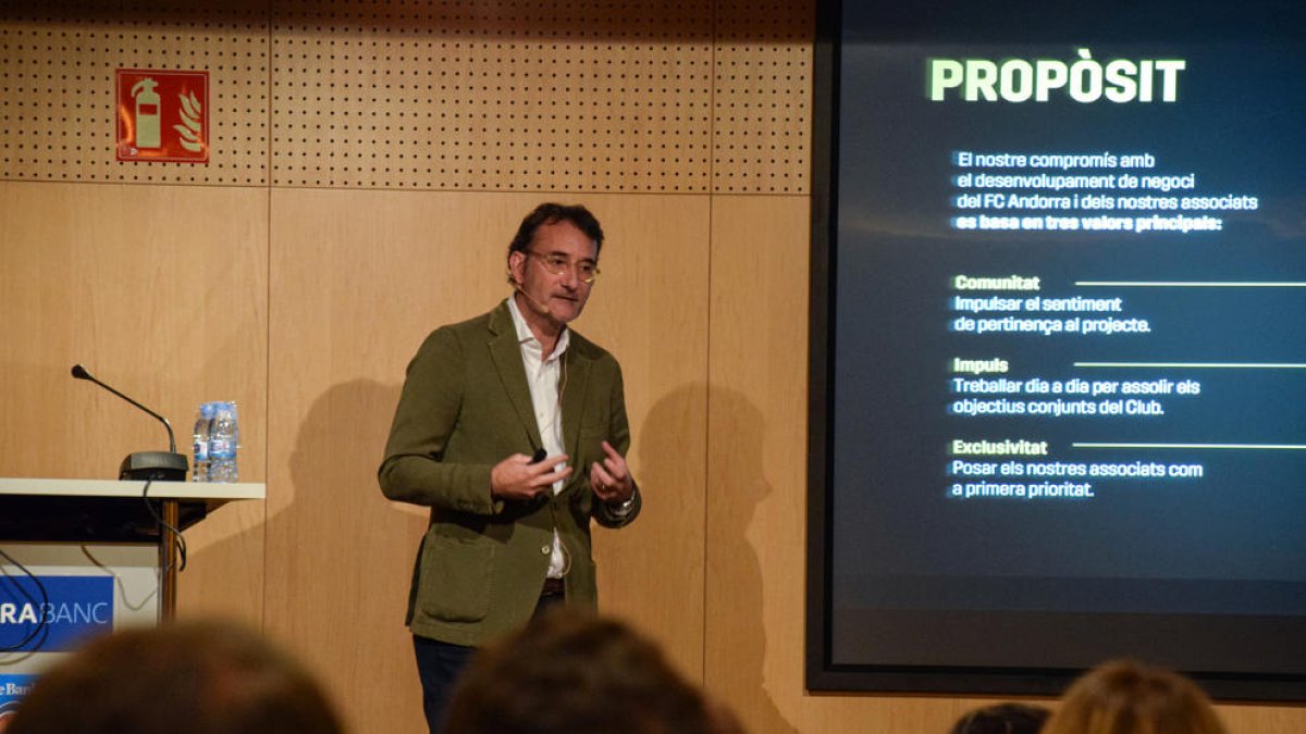 El president, Ferran Vilaseca, durant la presentació.