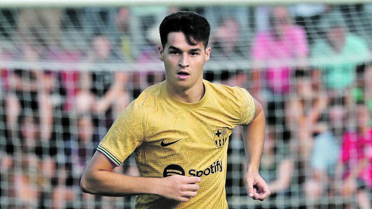 Mika Mármol en un partit recent amb el Barça Atlètic.