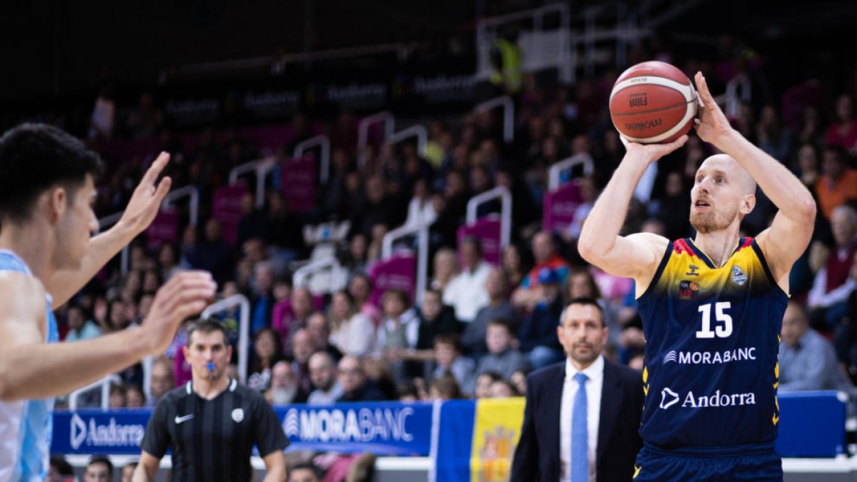 Un moment del partit MoraBanc - Burgos