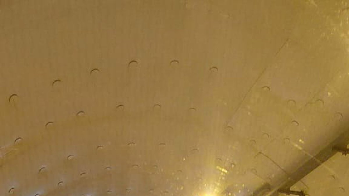 La lona caiguda al túnel ordinenc.