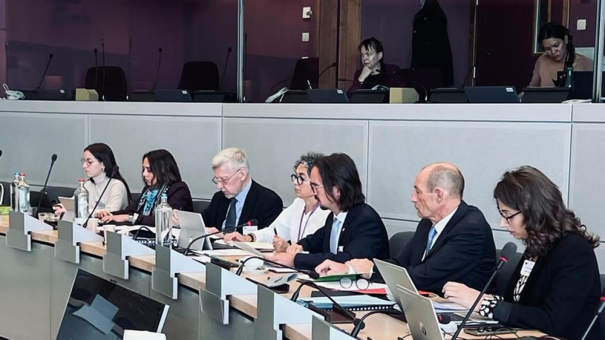 Landry Riba amb la delegació andorrana avui a Brussel·les