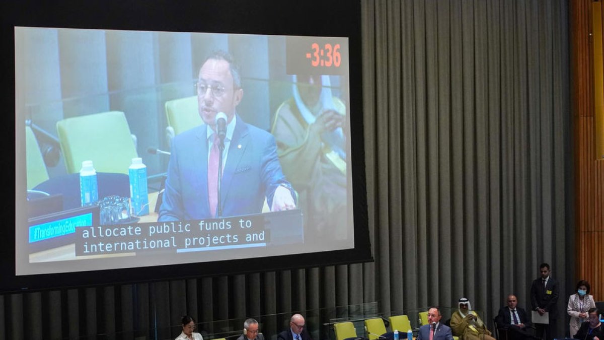 El cap de Govern durant la intervenció.