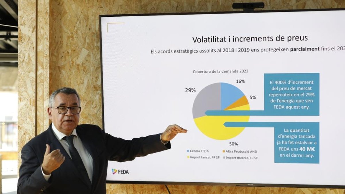Albert Moles, director general de FEDA, en la presentació d'aquest matí