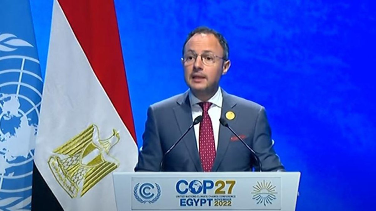Xavier Espot en el discurs a la Conferència del Clima a Egipte