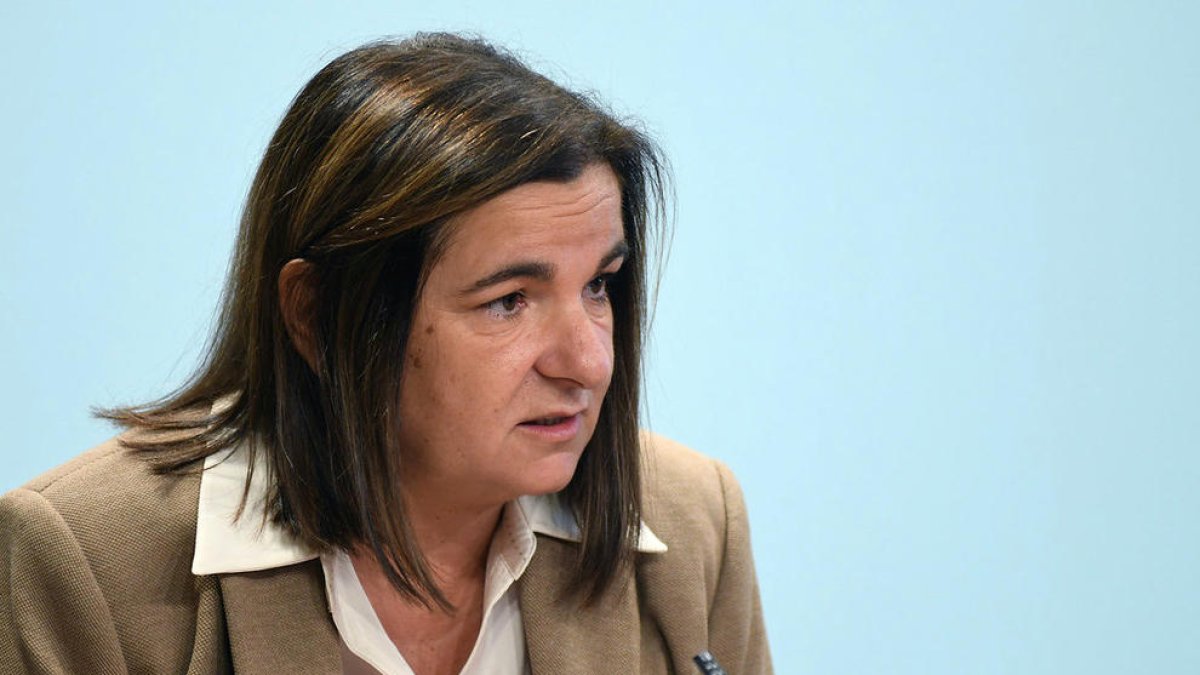 La ministra Trini Marín a la presentació del nou reglament.