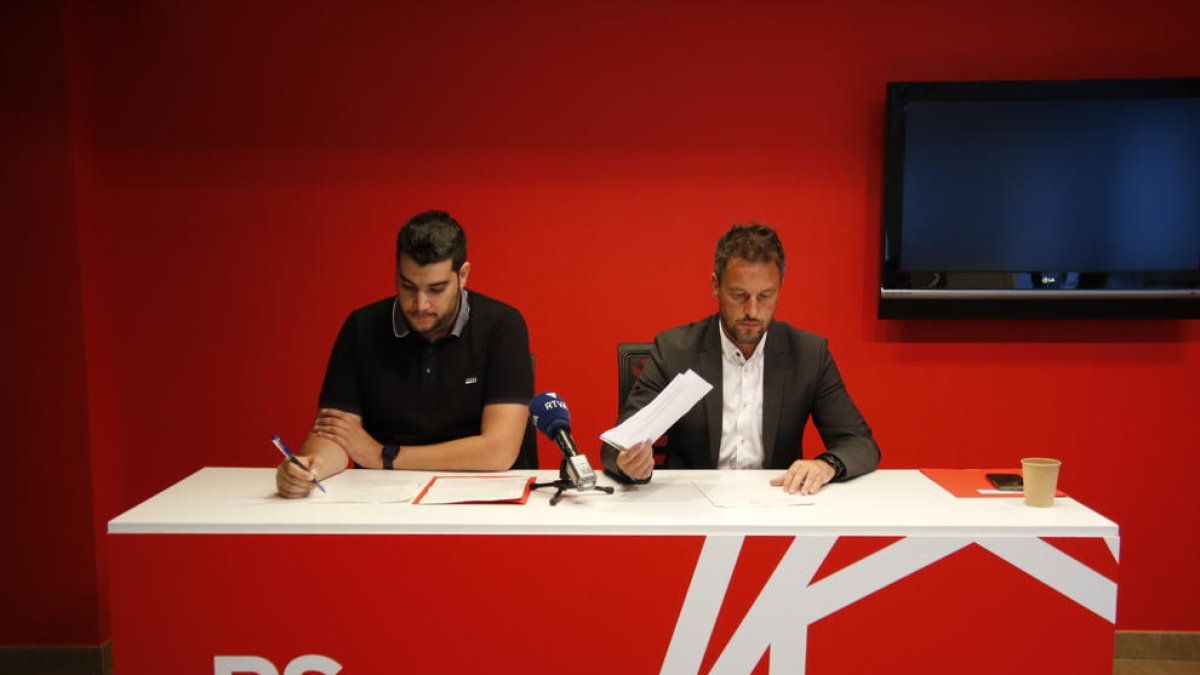 Pere López i Pere Baró fent balanç del debat d'orientació política