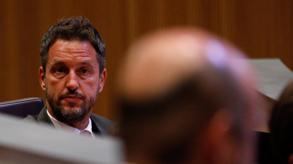 López al Consell General, ahir.