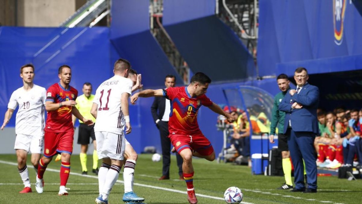 Un moment del partit