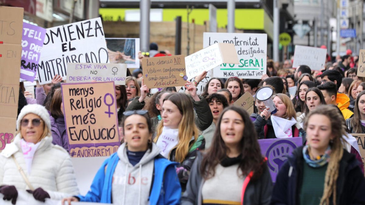 Una manifestació a favor dels drets de les dones.