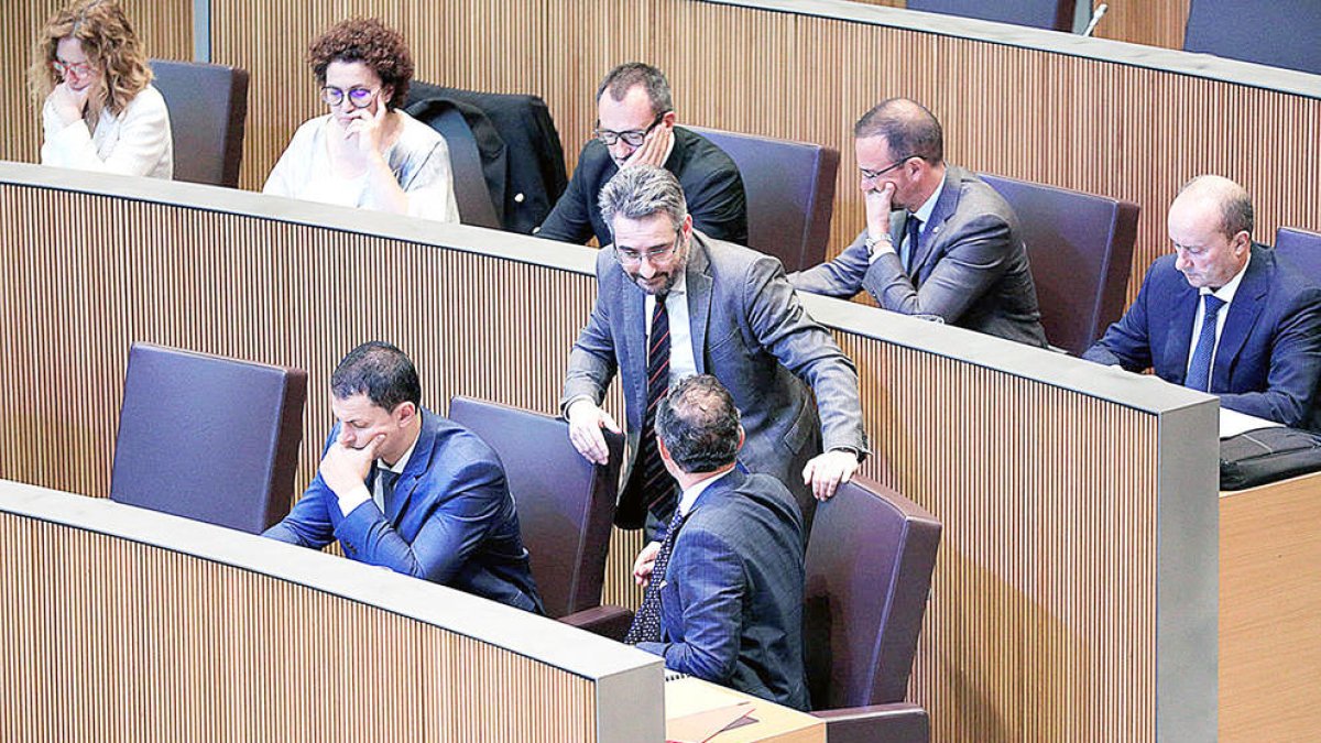 El cap de Govern i alguns dels ministres al Consell General.