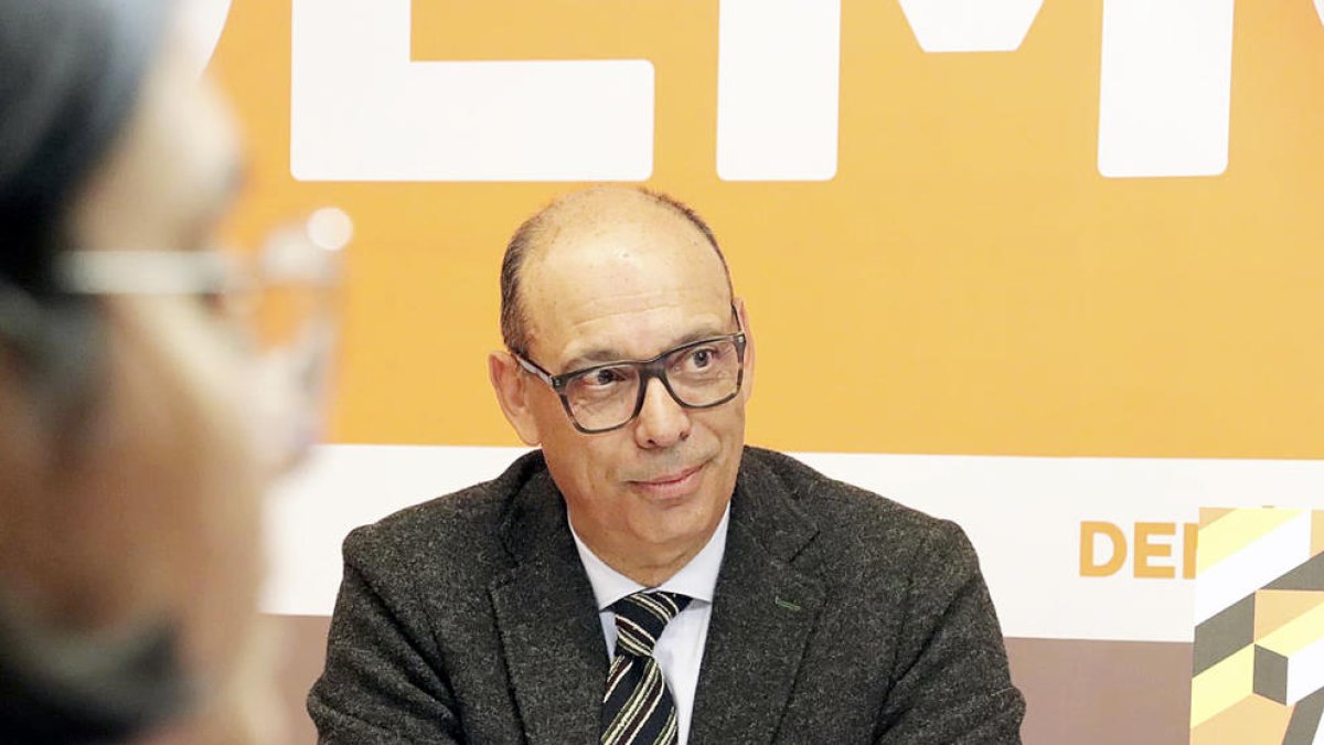 Jaume Serra durant la presentació d'ahir a la seu de DA.