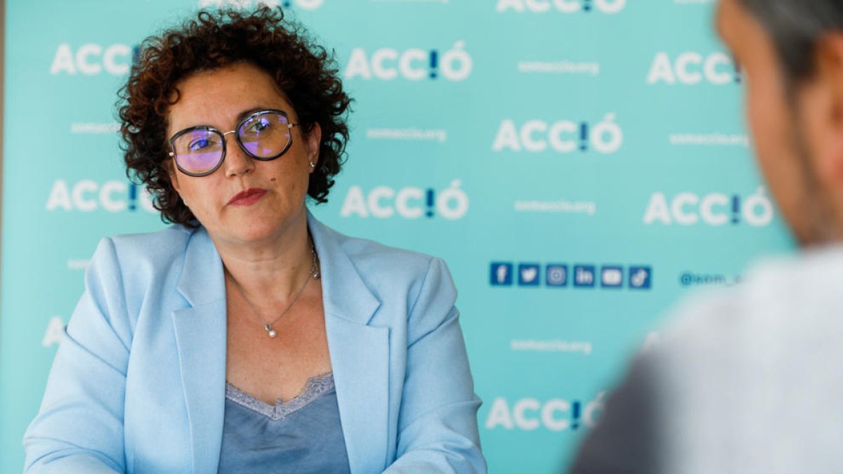 Judith Pallarés durant l'entrevista amb el Diari d'Andorra.