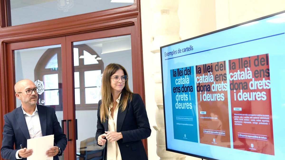 Riva i Sans en la presentació de la campanya.