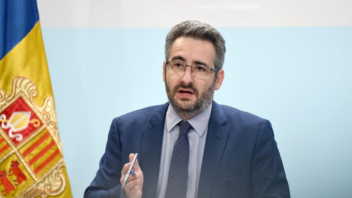 Eric Jover durant la compareixença d'aquesta tarda