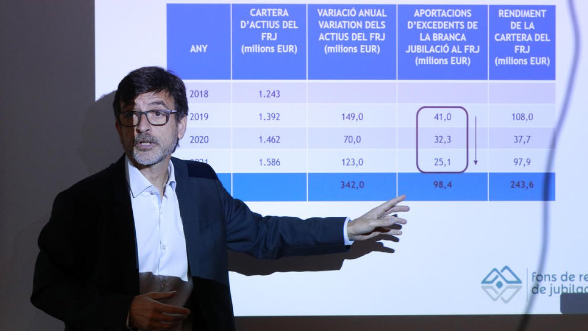 Jordi Cinca explicant els resultats del 2021.