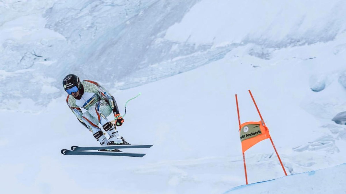 Entrenament de Joan Verdú a Saas Fee.