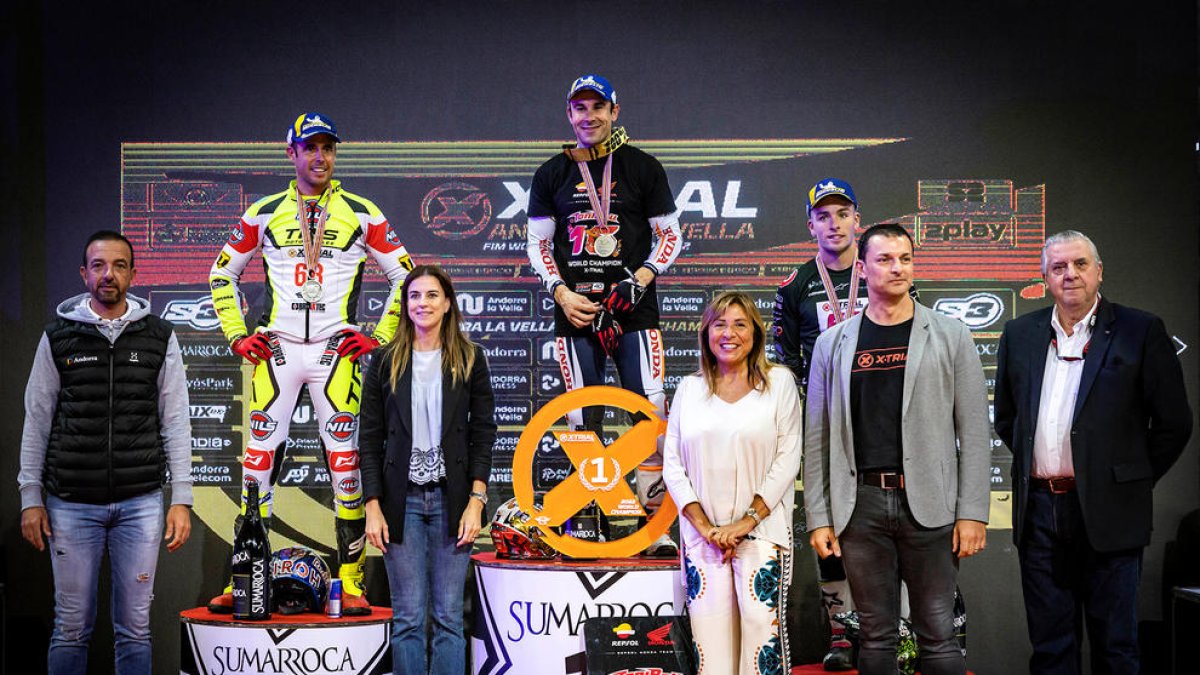 Cerimònia de premis de l'X-Trial d'Andorra la Vella.