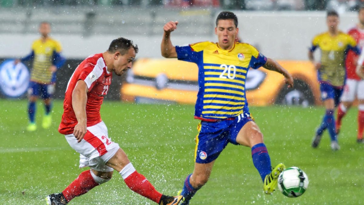 Duel contra Suïssa en un partit del 2017