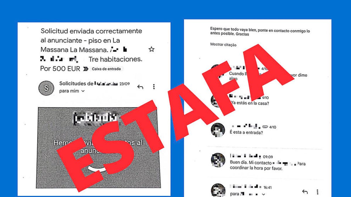 Un anunci fals de lloguer de pisos.