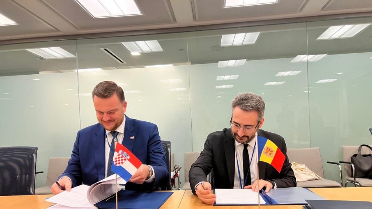 Eric Jover, i el ministre de Finances croat, Marko Primorac