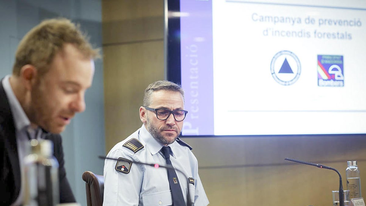El director del cos de bombers, Jordi Farré.
