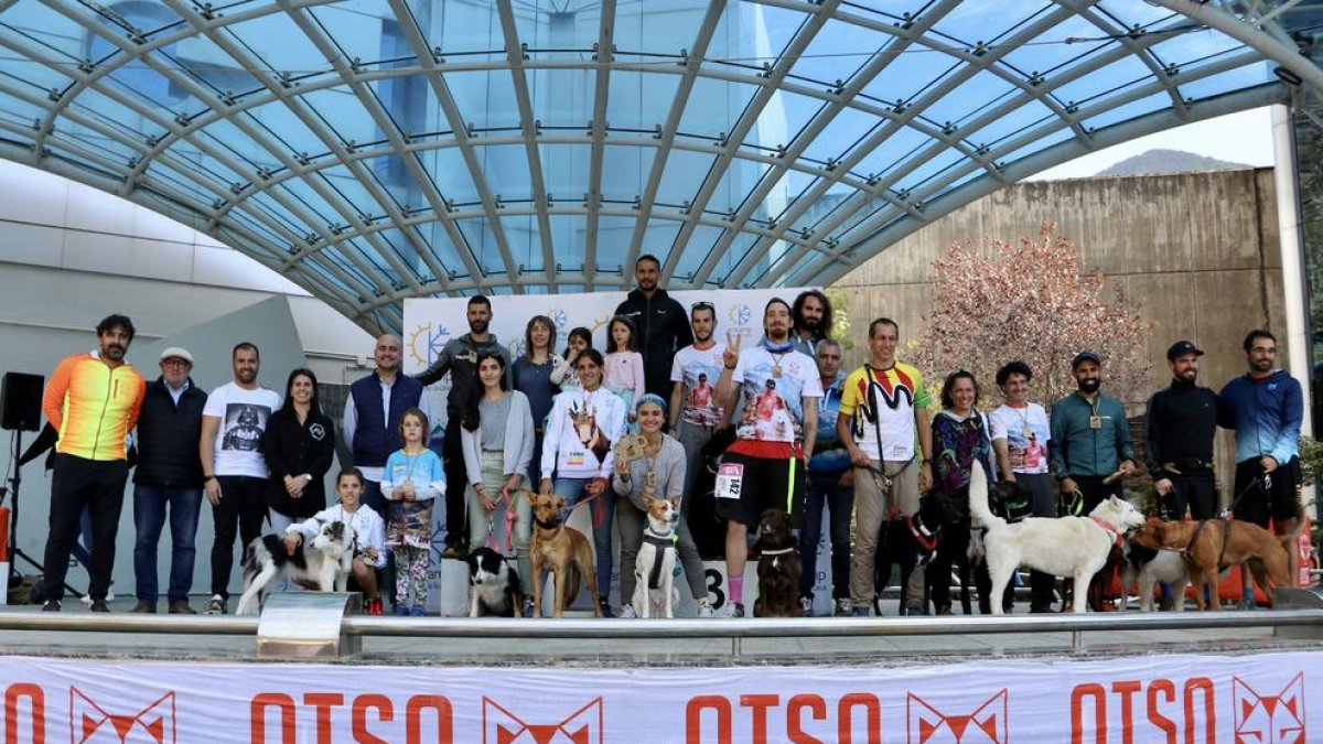 Els podis de la tercera edició de la 3a OTSO Trail Dog d'Encamp