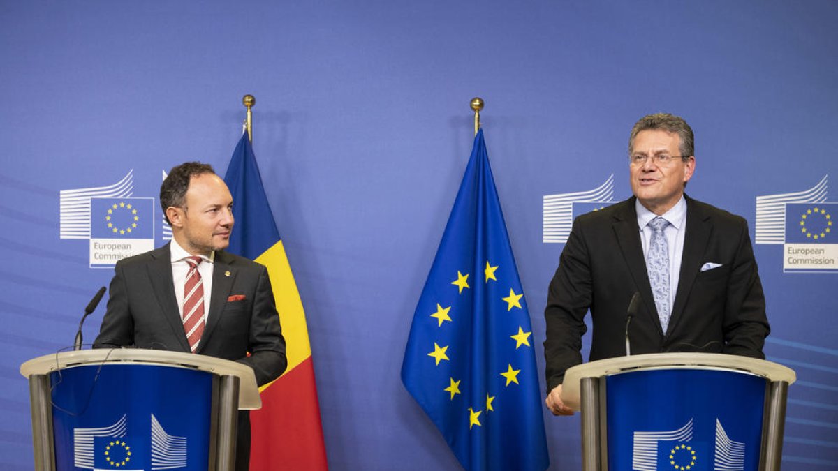 Espot i Maroš Šefčovič en el marc de les negociacions de l'acord d'Associacio UE -Andorra