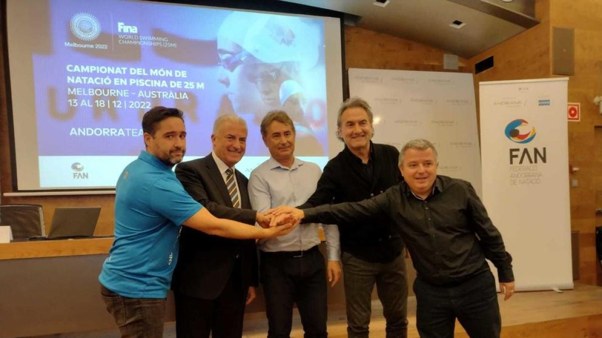 La FAN ha presentat amb els patrocinadors, a la seu d'Andbank, la participació a Melbourne