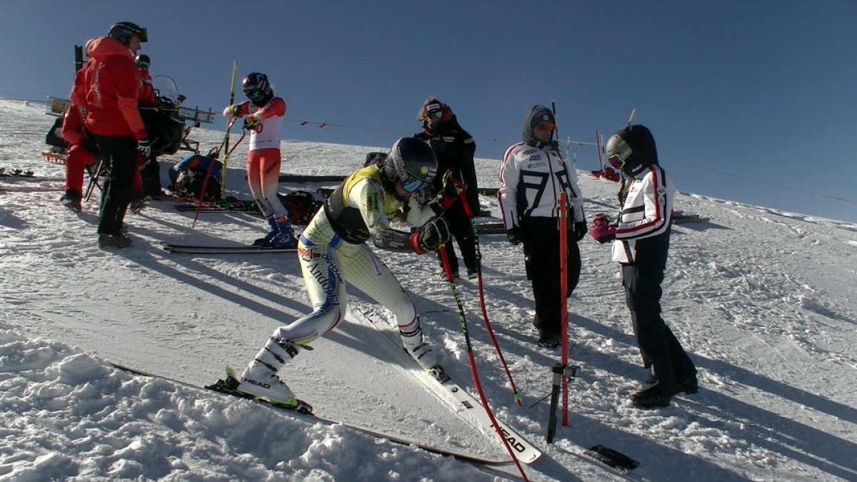 Cande Moreno, en un entrenament enguany.