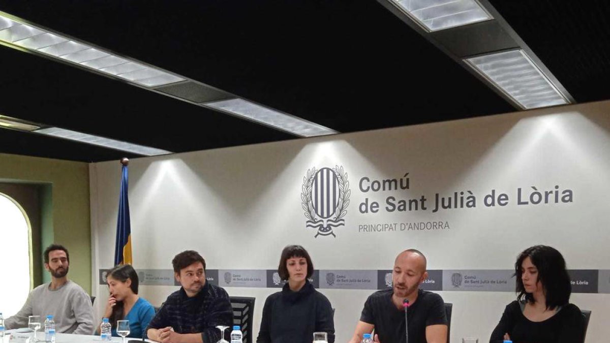 Roda de premsa de presentació de l'obra, ahir a Sant Julià de Lòria.