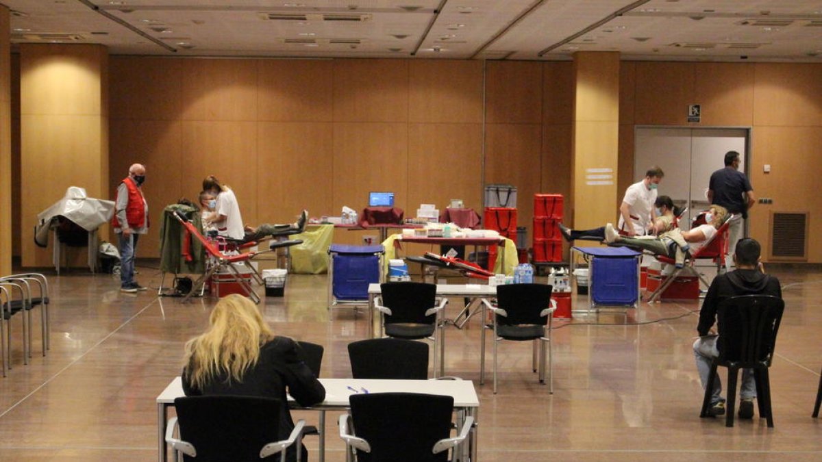 Imatge d'una de les donacions de sang organitzades aquest any