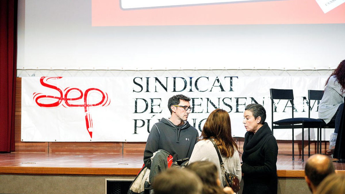 Una assemblea del Sindicat d'Ensenyament.