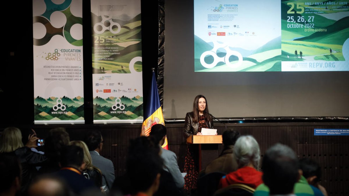 Eva Choy durant la inauguració de les jornades