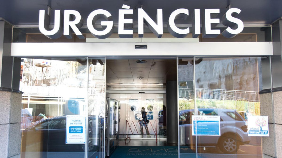 L'entrada al servei d'urgències de l'hospital.