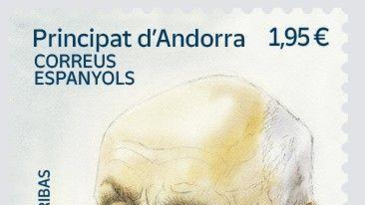 Segell d'homenatge a Òscar Ribas de Correos espanyols