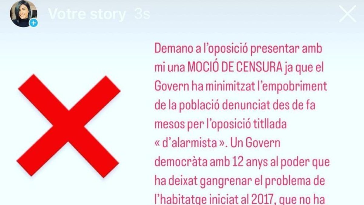 Publicació de Carine Montaner a Instagram