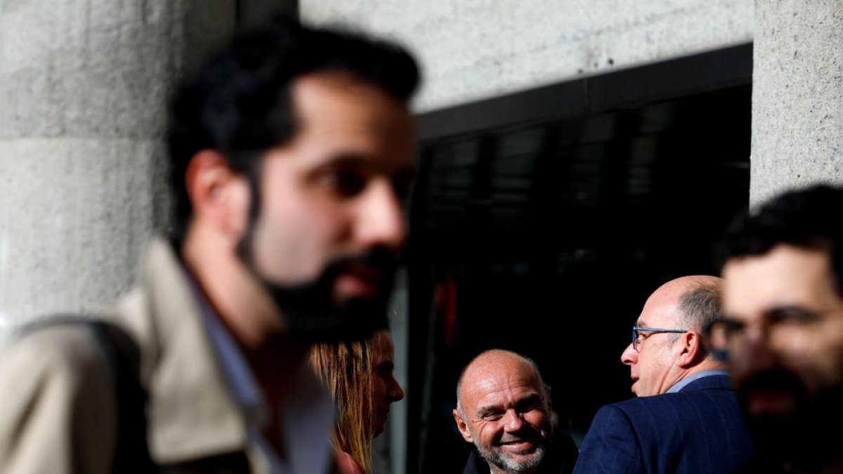 Els representants de la CEA i l'USdA a la sortida de la reunió avui del Consell Econòmic i Social