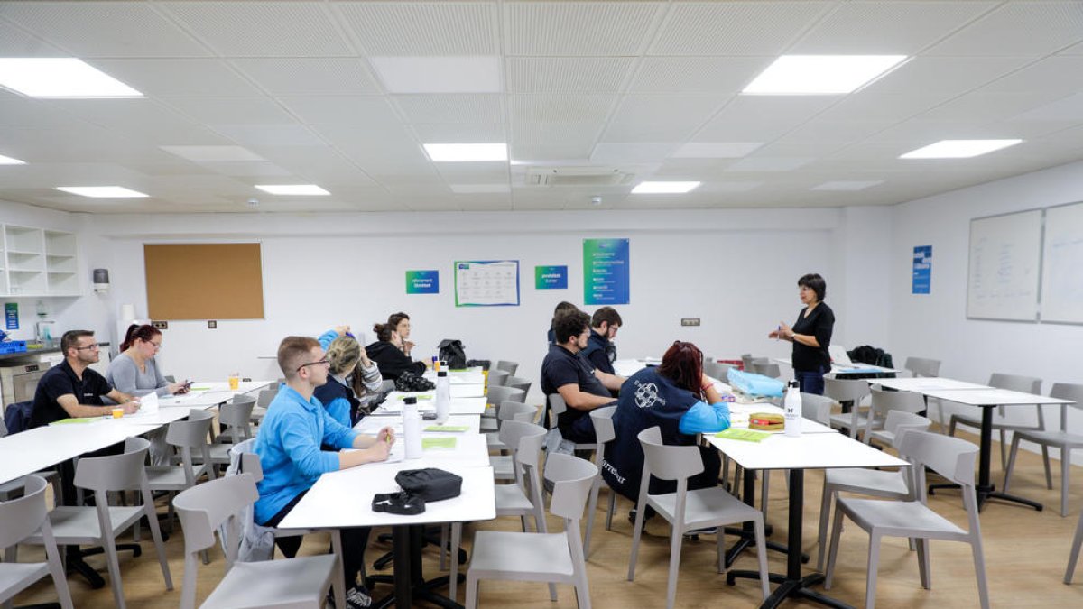 Una de les classes del Grup Pyrénées a Epizen.