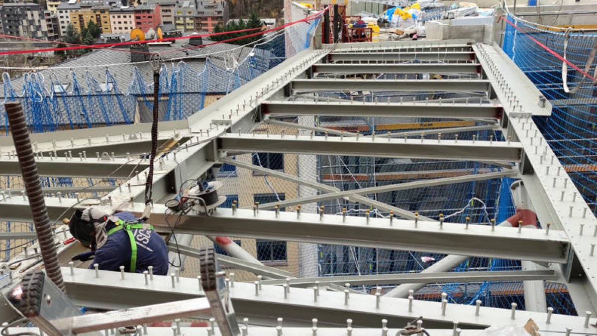 Un treballador del sector de la construcció.