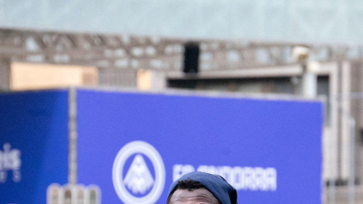 Bundu, entrenant a l'Estadi Nacional.