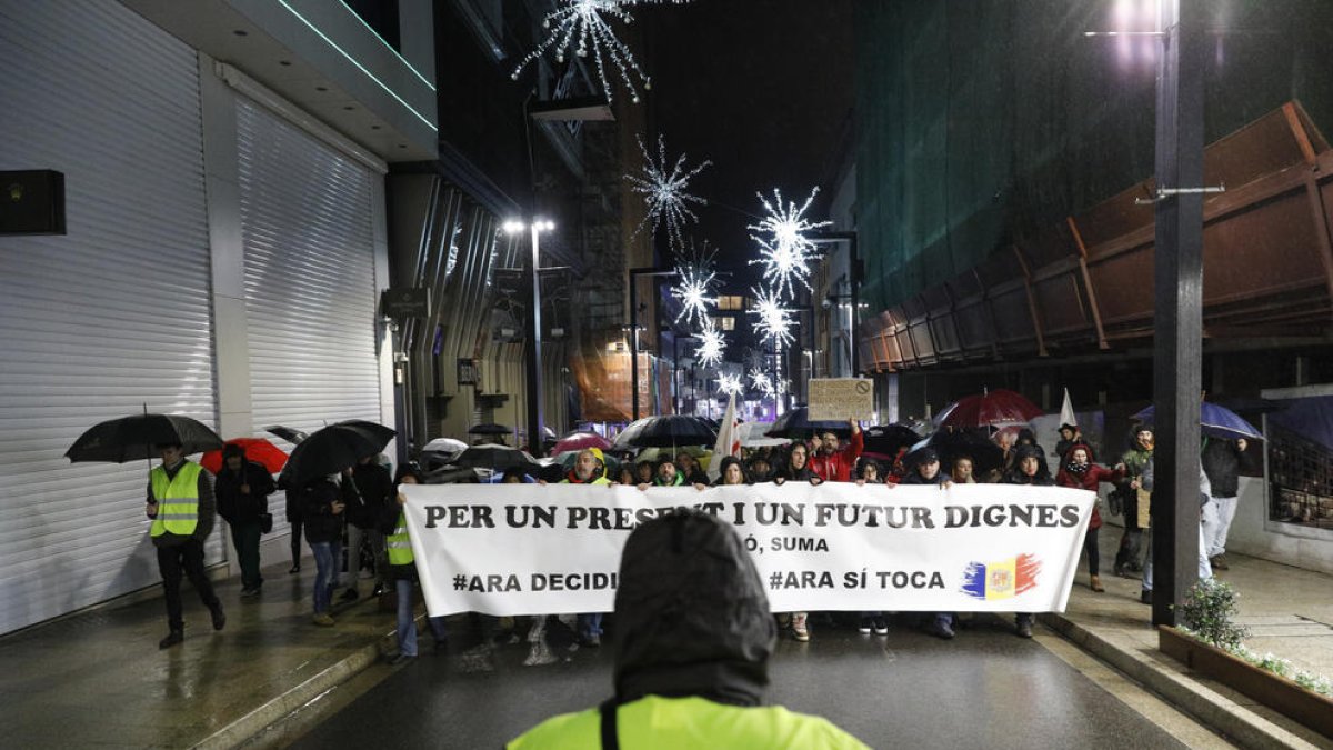 Manifestació de la plataforma sindical el 8 de desembre passat