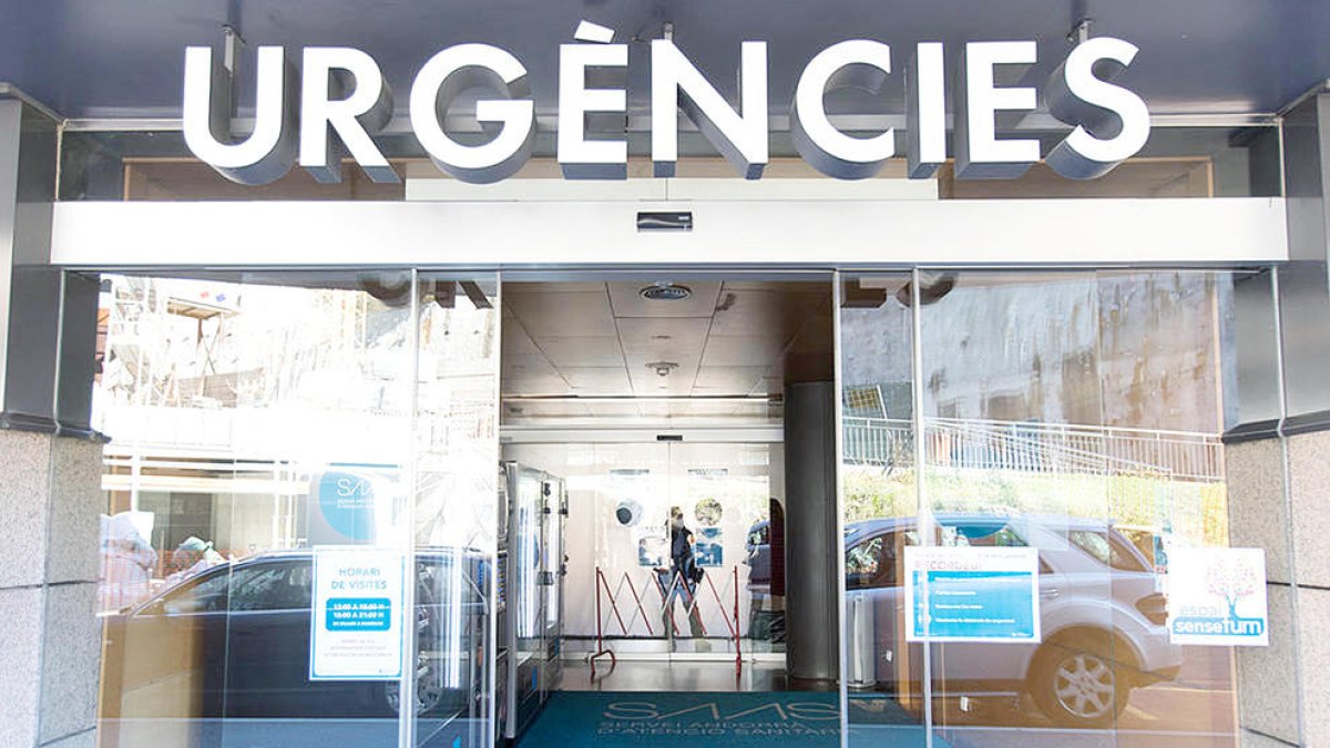 L'entrada al servei d'urgències de l'hospital.